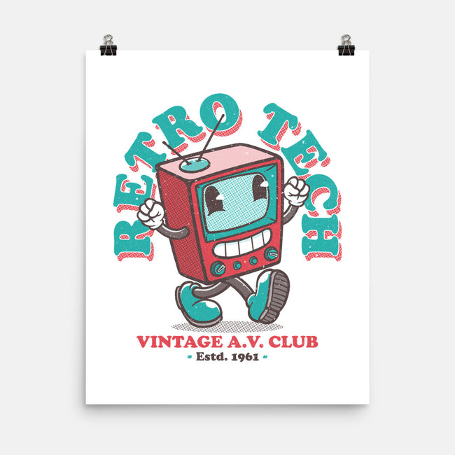 Retro Tech TV-None-Matte-Poster-teesgeex