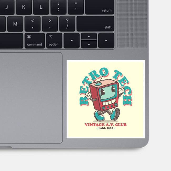 Retro Tech TV-None-Glossy-Sticker-teesgeex