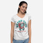 Retro Tech TV-Womens-V-Neck-Tee-teesgeex