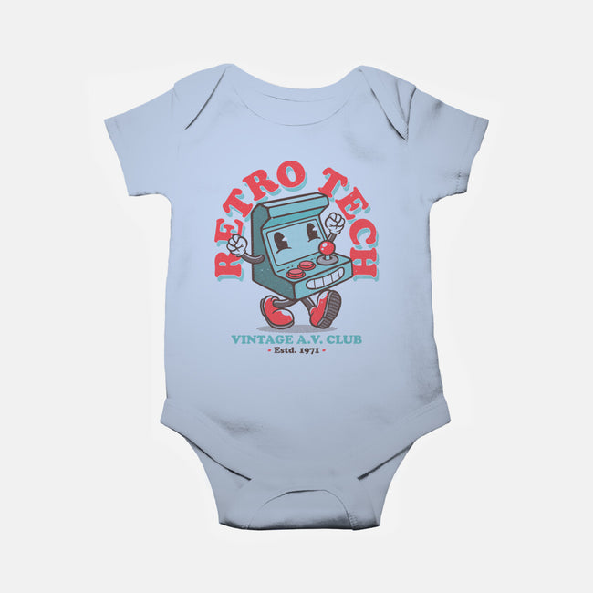 Retro Tech Arcade-Baby-Basic-Onesie-teesgeex