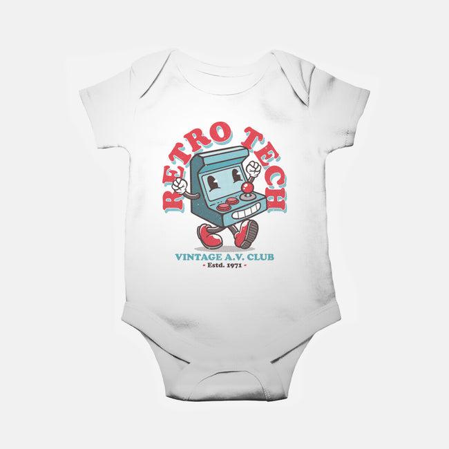Retro Tech Arcade-Baby-Basic-Onesie-teesgeex