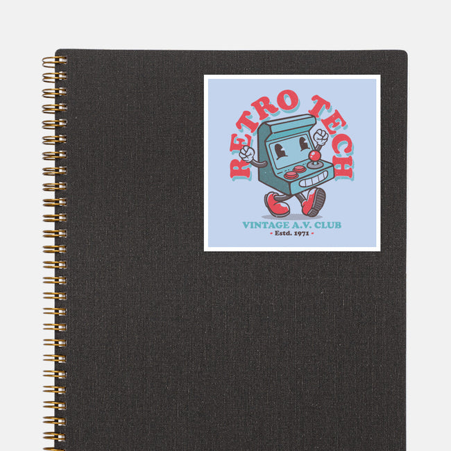 Retro Tech Arcade-None-Glossy-Sticker-teesgeex