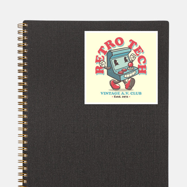Retro Tech Arcade-None-Glossy-Sticker-teesgeex