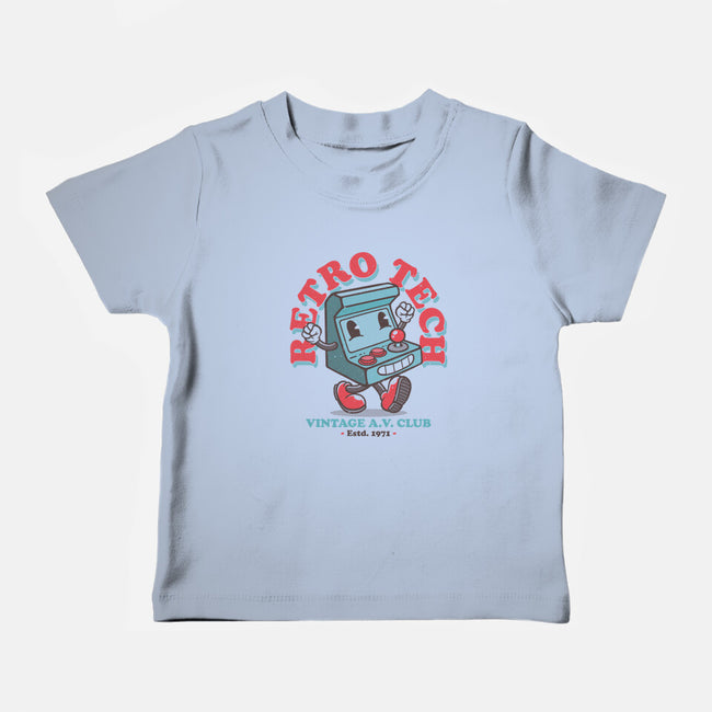 Retro Tech Arcade-Baby-Basic-Tee-teesgeex