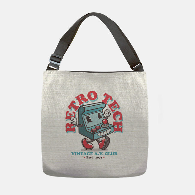 Retro Tech Arcade-None-Adjustable Tote-Bag-teesgeex