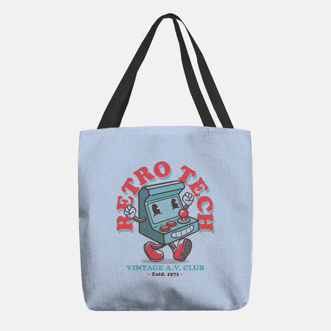 Retro Tech Arcade-None-Basic Tote-Bag-teesgeex