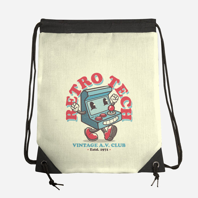 Retro Tech Arcade-None-Drawstring-Bag-teesgeex