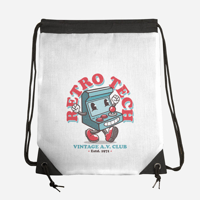 Retro Tech Arcade-None-Drawstring-Bag-teesgeex