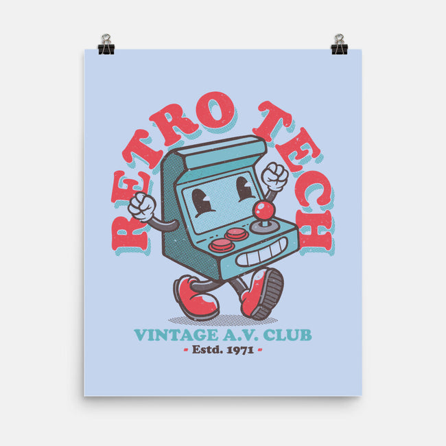 Retro Tech Arcade-None-Matte-Poster-teesgeex