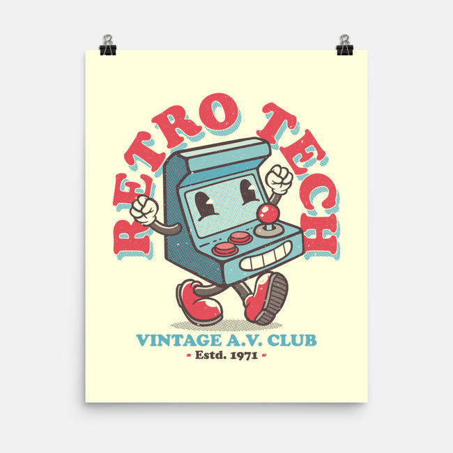 Retro Tech Arcade-None-Matte-Poster-teesgeex