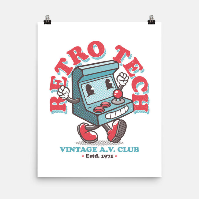 Retro Tech Arcade-None-Matte-Poster-teesgeex