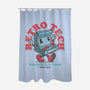 Retro Tech Arcade-None-Polyester-Shower Curtain-teesgeex