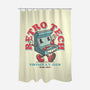 Retro Tech Arcade-None-Polyester-Shower Curtain-teesgeex