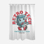 Retro Tech Arcade-None-Polyester-Shower Curtain-teesgeex