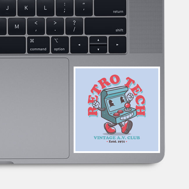 Retro Tech Arcade-None-Glossy-Sticker-teesgeex