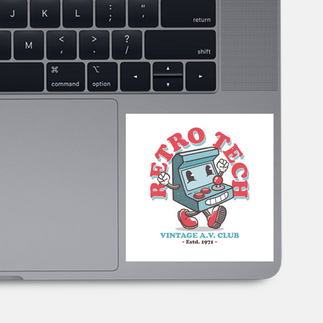 Retro Tech Arcade-None-Glossy-Sticker-teesgeex