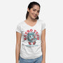 Retro Tech Arcade-Womens-V-Neck-Tee-teesgeex