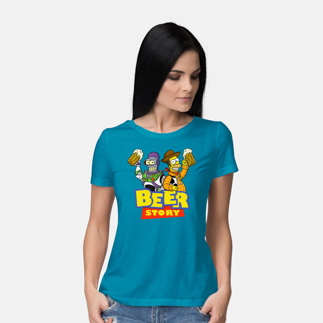 Beer Story-Womens-Basic-Tee-Barbadifuoco