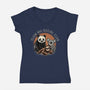 Slow Mo Social Club-Womens-V-Neck-Tee-glitchygorilla