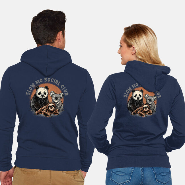 Slow Mo Social Club-Unisex-Zip-Up-Sweatshirt-glitchygorilla
