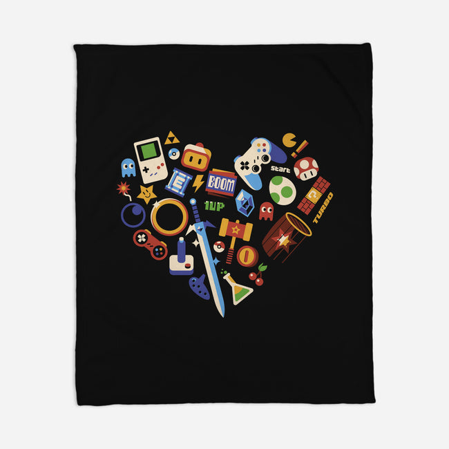 Love Gamer Vintage-None-Fleece-Blanket-tobefonseca