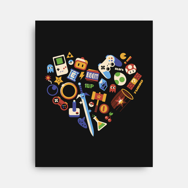 Love Gamer Vintage-None-Stretched-Canvas-tobefonseca