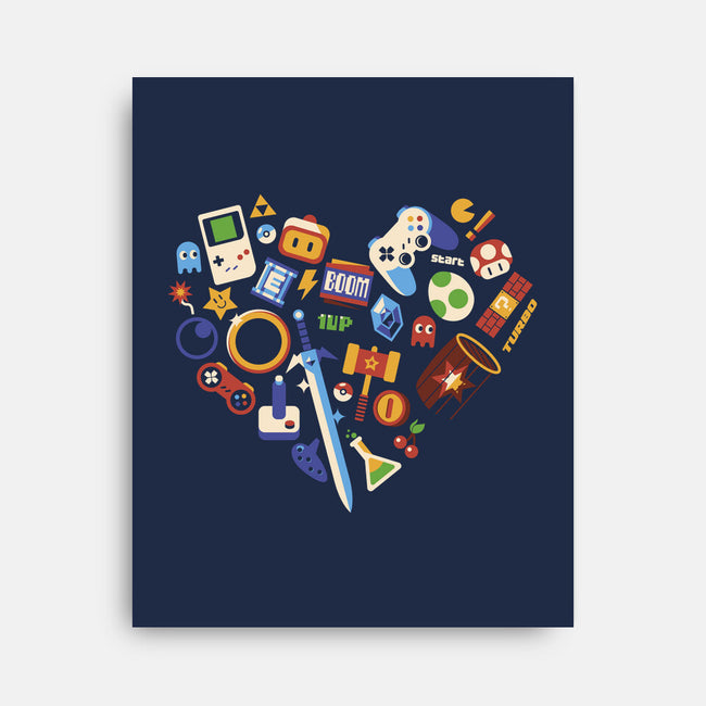 Love Gamer Vintage-None-Stretched-Canvas-tobefonseca