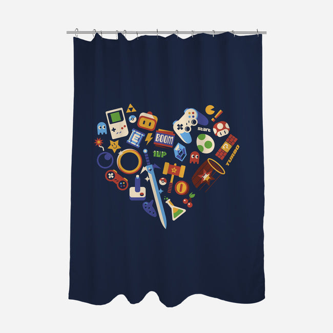 Love Gamer Vintage-None-Polyester-Shower Curtain-tobefonseca