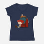 Happiness Is When She Loved Me-Womens-V-Neck-Tee-DrawnByBryan