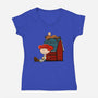 Happiness Is When She Loved Me-Womens-V-Neck-Tee-DrawnByBryan