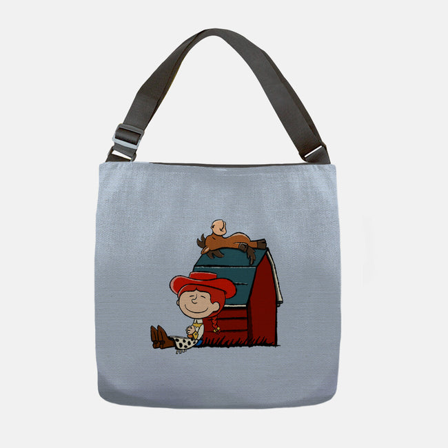 Happiness Is When She Loved Me-None-Adjustable Tote-Bag-DrawnByBryan
