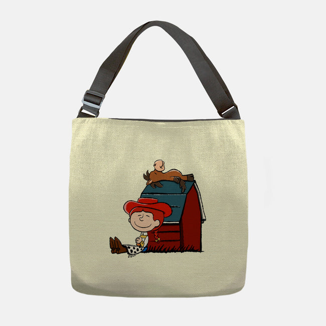 Happiness Is When She Loved Me-None-Adjustable Tote-Bag-DrawnByBryan
