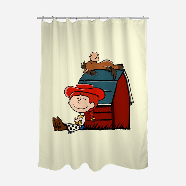 Happiness Is When She Loved Me-None-Polyester-Shower Curtain-DrawnByBryan