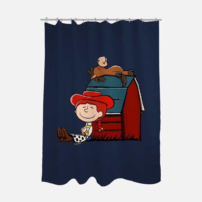 Happiness Is When She Loved Me-None-Polyester-Shower Curtain-DrawnByBryan