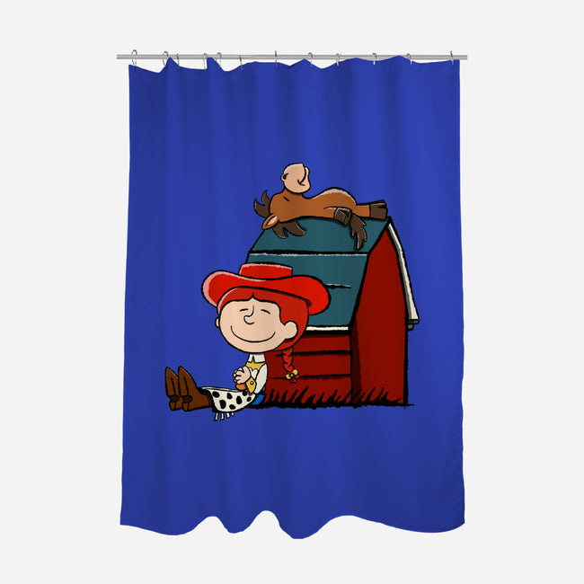 Happiness Is When She Loved Me-None-Polyester-Shower Curtain-DrawnByBryan