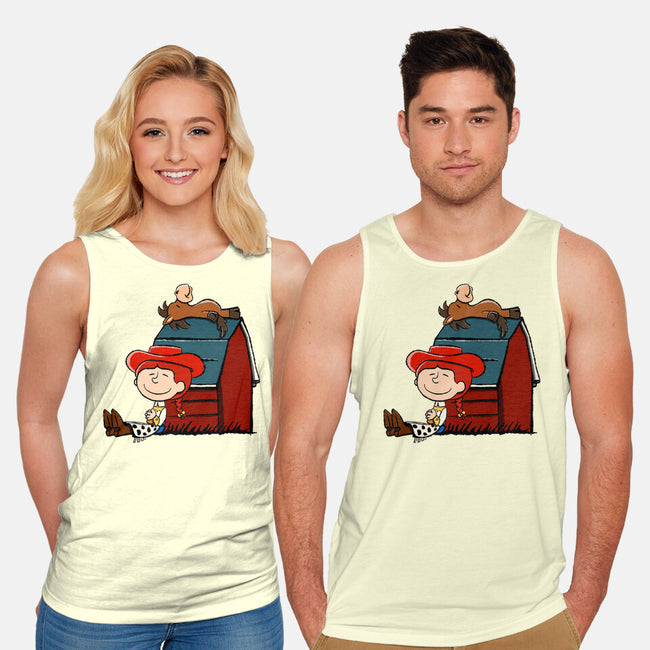 Happiness Is When She Loved Me-Unisex-Basic-Tank-DrawnByBryan