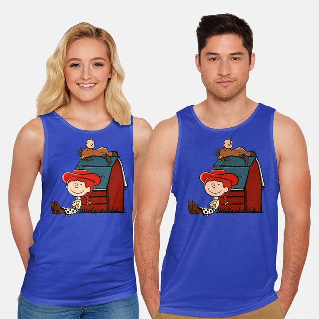 Happiness Is When She Loved Me-Unisex-Basic-Tank-DrawnByBryan