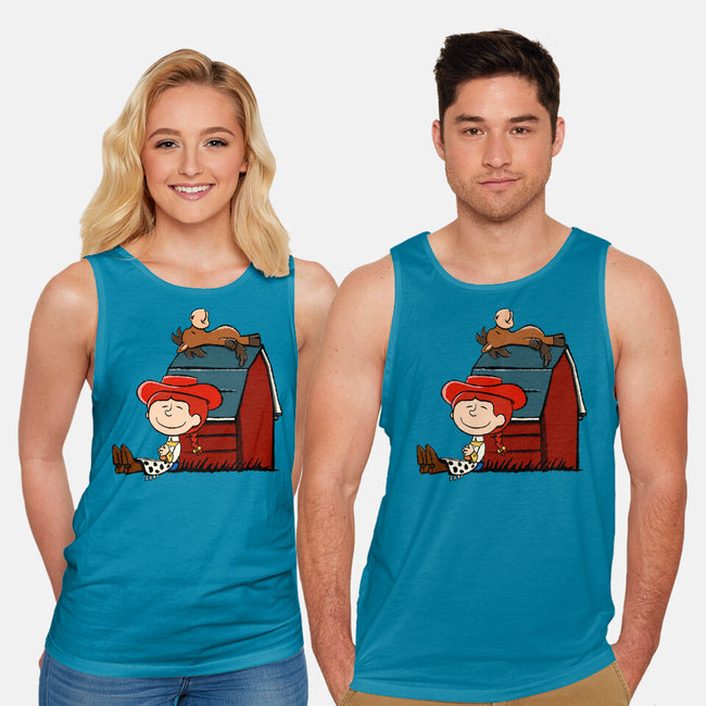 Happiness Is When She Loved Me-Unisex-Basic-Tank-DrawnByBryan