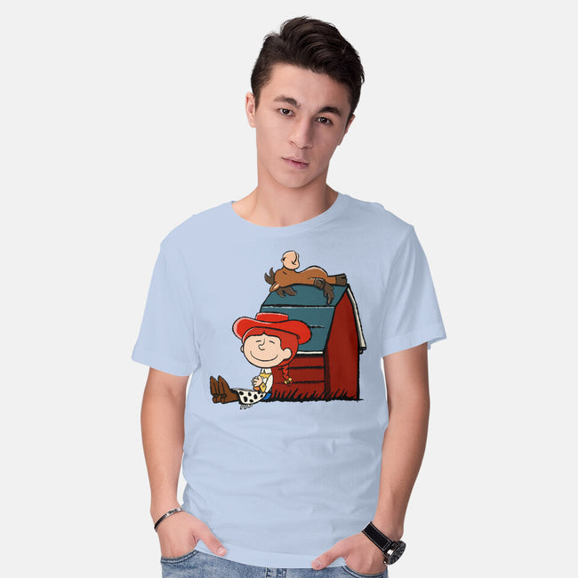 Happiness Is When She Loved Me-Mens-Basic-Tee-DrawnByBryan
