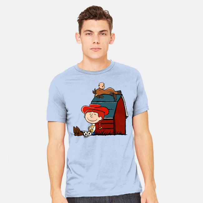 Happiness Is When She Loved Me-Mens-Heavyweight-Tee-DrawnByBryan