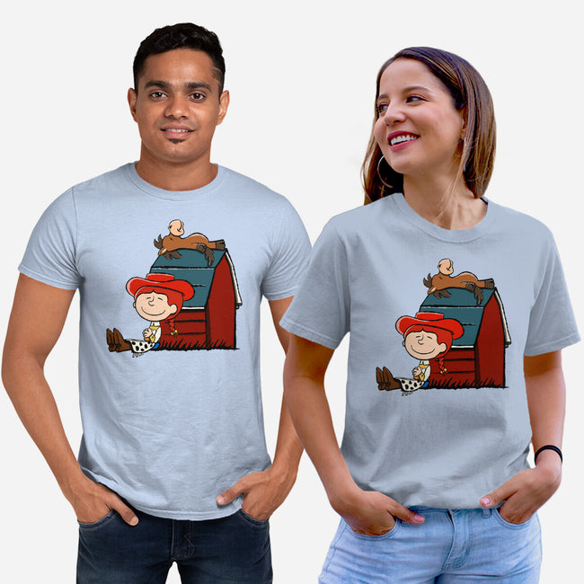 Happiness Is When She Loved Me-Unisex-Basic-Tee-DrawnByBryan