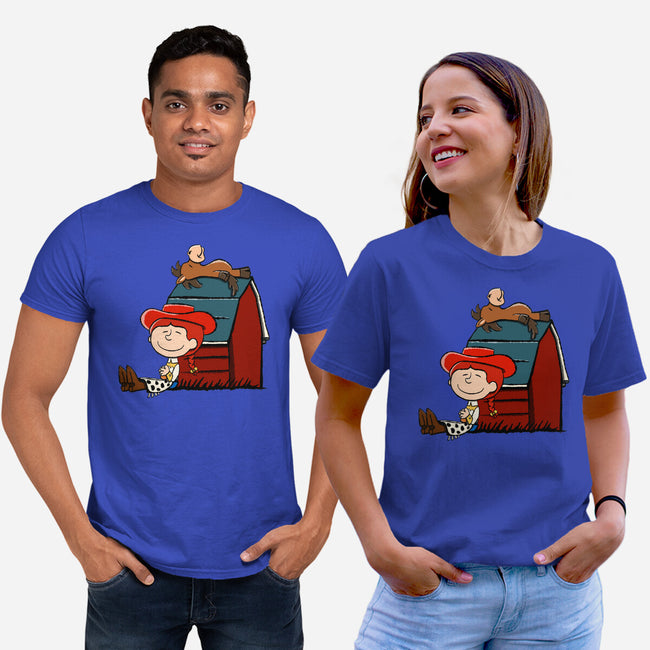 Happiness Is When She Loved Me-Unisex-Basic-Tee-DrawnByBryan