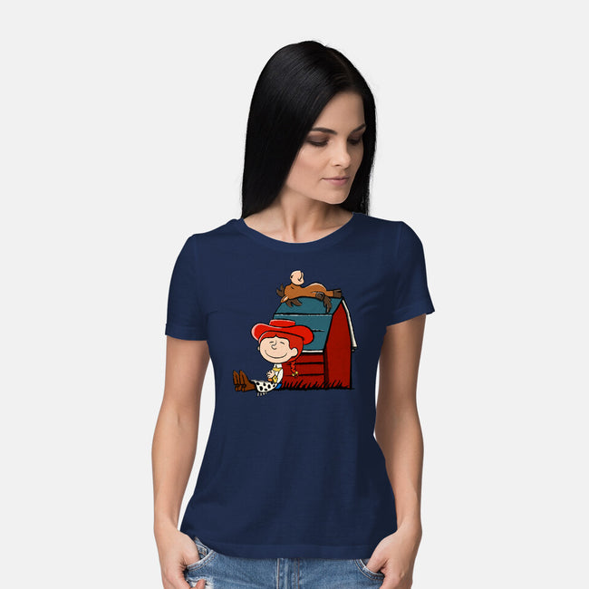 Happiness Is When She Loved Me-Womens-Basic-Tee-DrawnByBryan