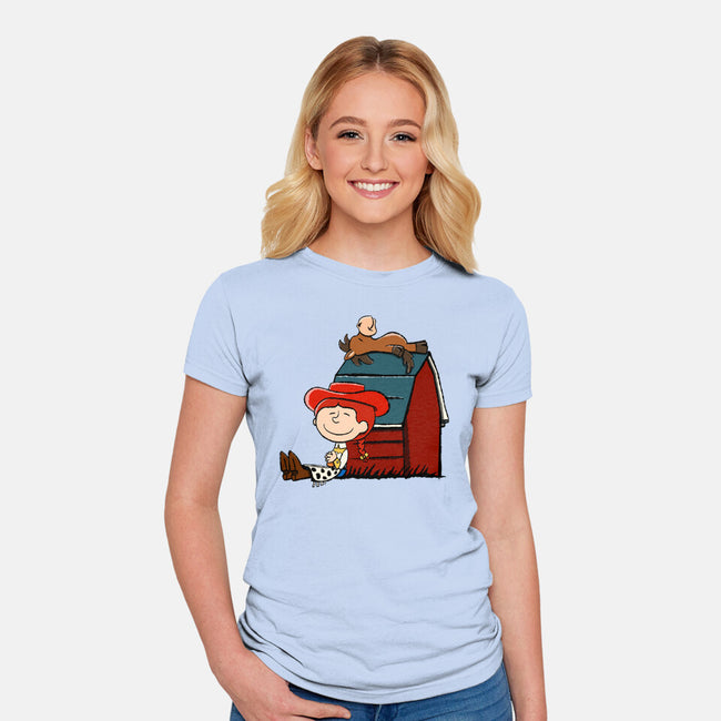 Happiness Is When She Loved Me-Womens-Fitted-Tee-DrawnByBryan
