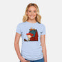 Happiness Is When She Loved Me-Womens-Fitted-Tee-DrawnByBryan