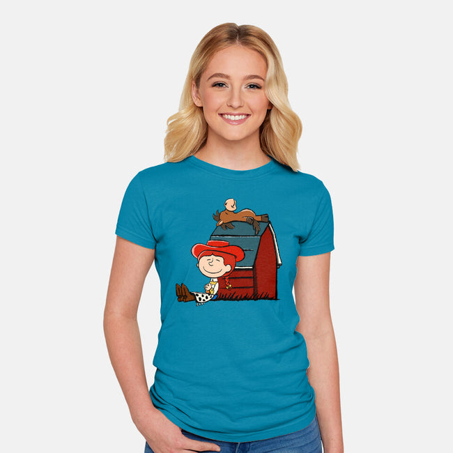 Happiness Is When She Loved Me-Womens-Fitted-Tee-DrawnByBryan