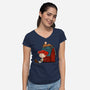 Happiness Is When She Loved Me-Womens-V-Neck-Tee-DrawnByBryan