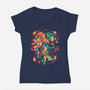 Crystal Crew-Womens-V-Neck-Tee-Arigatees