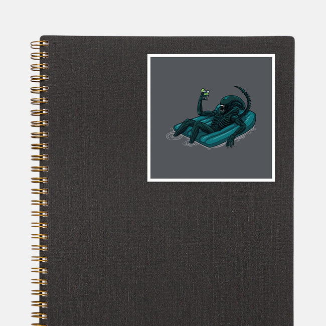 Alien In Summer-None-Glossy-Sticker-jasesa