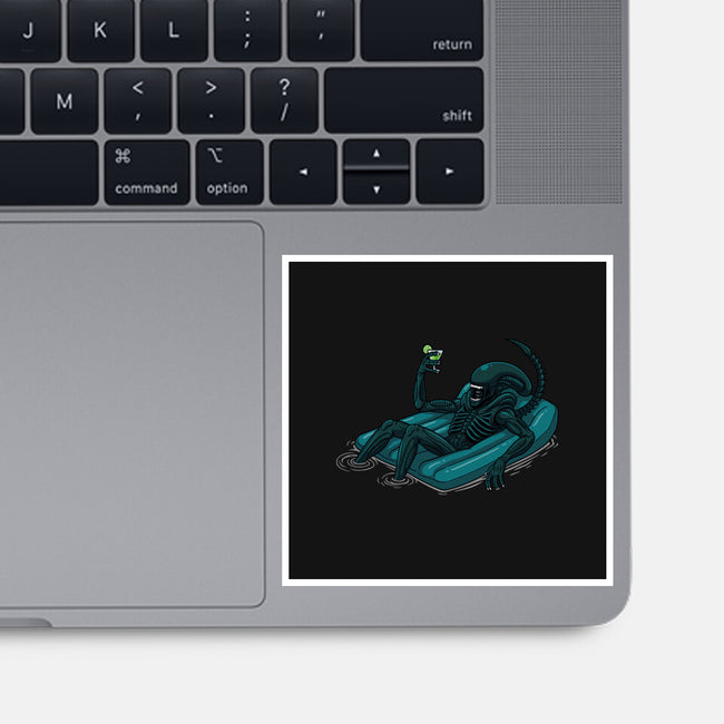Alien In Summer-None-Glossy-Sticker-jasesa